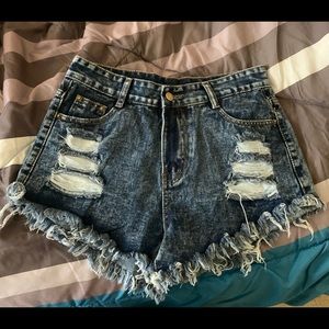 SHEIN ripped shorts